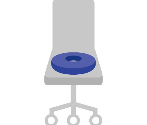 ドーナツクッションと椅子